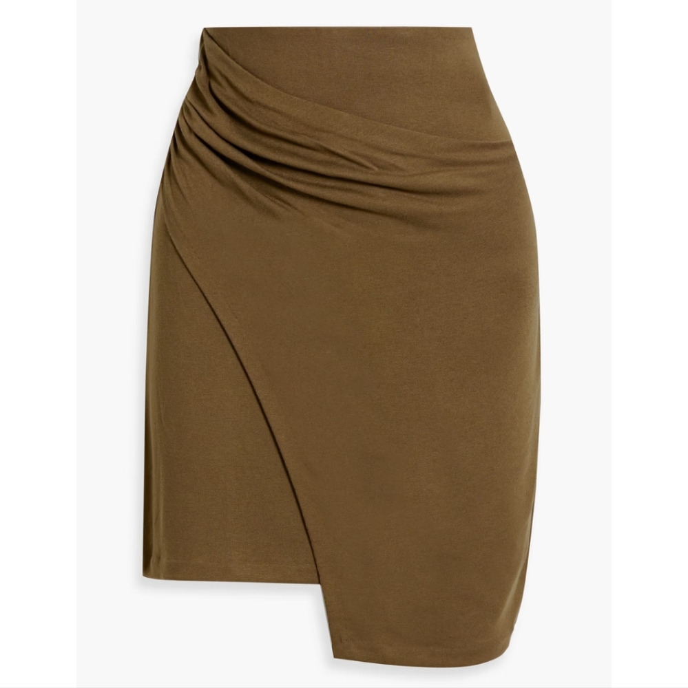 VINCE Mini Skirt Olive Green - Picture 3 of 9